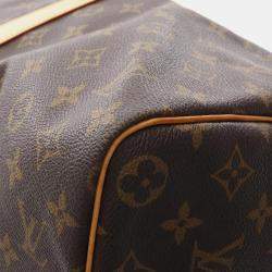Louis Vuitton Keepall 45 Travel Hand Bag Monogram Leather Brown