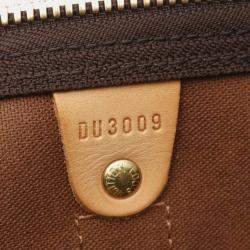 Louis Vuitton Keepall 45 Travel Hand Bag Monogram Leather Brown