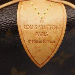 Louis Vuitton Keepall 45 Travel Hand Bag Monogram Leather Brown