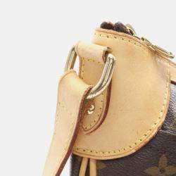 Pre Owned Louis Vuitton Odeon PM Brown Monogram Canvas Crossbody Bag
