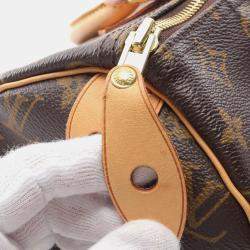 Louis Vuitton Speedy 30 Hand Bag Monogram Leather Brown
