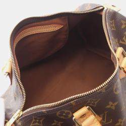 Louis Vuitton Speedy 30 Hand Bag Monogram Leather Brown