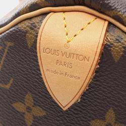Louis Vuitton Speedy 30 Hand Bag Monogram Leather Brown