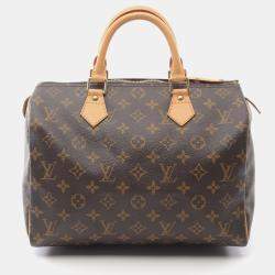 Louis Vuitton Speedy 30 Hand Bag Monogram Leather Brown