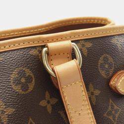 Pre Owned Louis Vuitton Batignolles Horizontal Brown Monogram Canvas Shoulder Bag