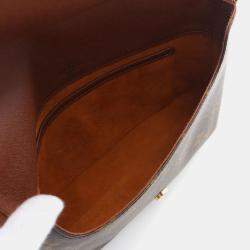 Pre Owned Louis Vuitton Musette Tango Long Strap Brown Monogram Canvas Shoulder Bag
