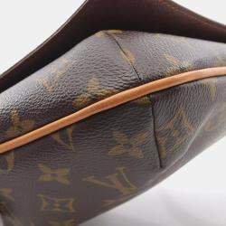 Pre Owned Louis Vuitton Musette Tango Long Strap Brown Monogram Canvas Shoulder Bag