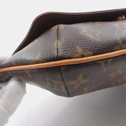 Pre Owned Louis Vuitton Musette Tango Long Strap Brown Monogram Canvas Shoulder Bag