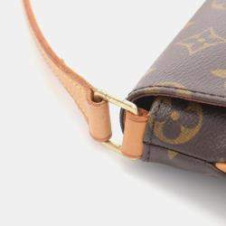 Pre Owned Louis Vuitton Musette Tango Long Strap Brown Monogram Canvas Shoulder Bag