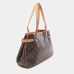 Pre Owned Louis Vuitton Batignolles Horizontal Brown Monogram Canvas Shoulder Bag