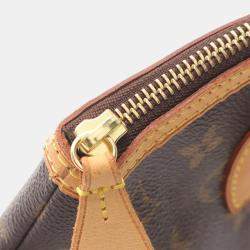 Pre Owned  Louis Vuitton Lockit Brown Game On Monogram Canvas Handbag