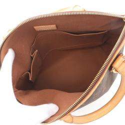 Pre Owned  Louis Vuitton Lockit Brown Game On Monogram Canvas Handbag