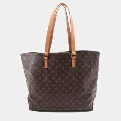 Pre Owned  Louis Vuitton Cabas Alto Brown Monogram Canvas Tote Bag
