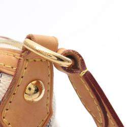 Louis Vuitton Siracusa Mm Shoulder Bag  Damier Azur White