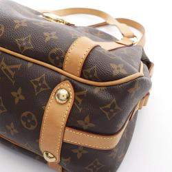 Pre Owned Louis Vuitton Stresa PM Brown Monogram Canvas Shoulder Bag 