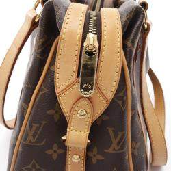 Pre Owned Louis Vuitton Stresa PM Brown Monogram Canvas Shoulder Bag 