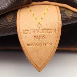 Louis Vuitton Keepall 55 Brown Monogram Leather Travel Bag 