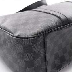 Pre Owned Louis Vuitton Tadao Black Damier Graphite Tote Bag