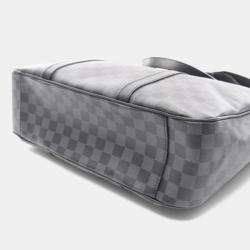 Pre Owned Louis Vuitton Tadao Black Damier Graphite Tote Bag
