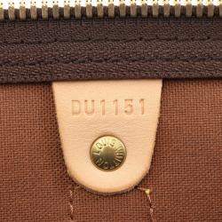 Louis Vuitton Keepall 55 Brown Monogram Leather Travel Bag 