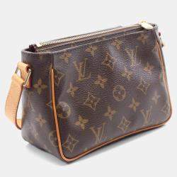 Louis Vuitton Vivacite Pm Shoulder Crossbody Bag  Monogram Leather Brown