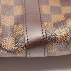 Louis Vuitton Keepall 50 Travel Hand Bag  Damier Leather Ebene