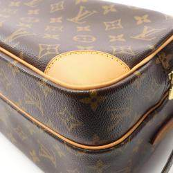 Pre Owned  Louis Vuitton Nile Brown Monogram Leather Shoulder Bag 