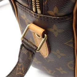 Pre Owned  Louis Vuitton Nile Brown Monogram Leather Shoulder Bag 