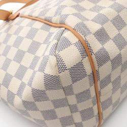 Louis Vuitton Totally MM White Damier Azur Canvas Tote Bag