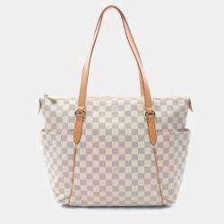 Louis Vuitton Totally MM White Damier Azur Canvas Tote Bag