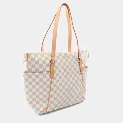 Louis Vuitton Totally MM White Damier Azur Canvas Tote Bag
