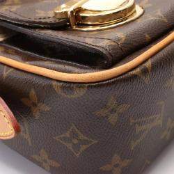 Pre Owned Louis Vuitton Hudson PM Brown Monogram Canvas Shoulder Bag


