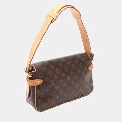 Pre Owned Louis Vuitton Hudson PM Brown Monogram Canvas Shoulder Bag

