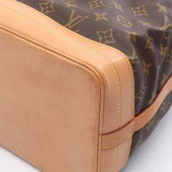 Louis Vuitton Noe Shoulder Bag Monogram Canvas Leather Brown