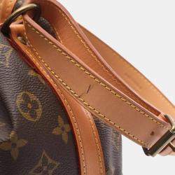 Louis Vuitton Noe Shoulder Bag Monogram Canvas Leather Brown