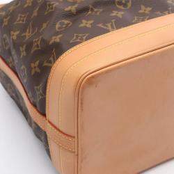Louis Vuitton Noe Shoulder Bag Monogram Canvas Leather Brown