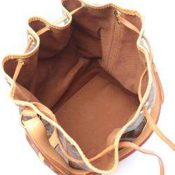 Louis Vuitton Noe Shoulder Bag Monogram Canvas Leather Brown