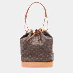 Louis Vuitton Noe Shoulder Bag Monogram Canvas Leather Brown