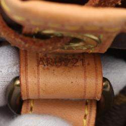 Louis Vuitton Noe Shoulder Bag Monogram Canvas Leather Brown
