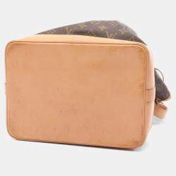 Louis Vuitton Noe Shoulder Bag Monogram Canvas Leather Brown
