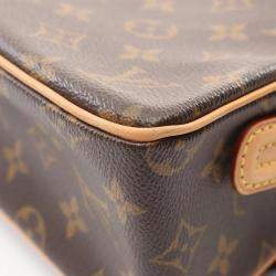 Pre Owned Louis Vuitton Vivacite MM Brown Monogram Leather Shoulder Bag 