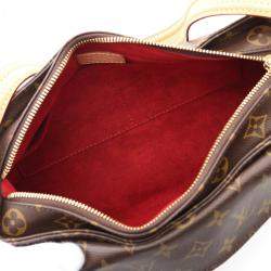 Pre Owned Louis Vuitton Vivacite MM Brown Monogram Leather Shoulder Bag 