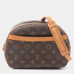 Pre Owned  Louis Vuitton Blois Brown Monogram Leather Shoulder Bag 