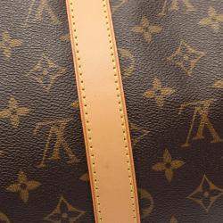 Louis Vuitton Keepall Bandouriere 50 Monogram Leather Travel Bag 