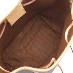 Pre Owned Louis Vuitton Nano Noe Brown Monogram Drawstring Bag 