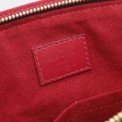 Pre Owned Louis Vuitton Lie de Vin Flower Zipped PM Monogram Canvas Shoulder Bag 