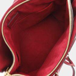 Pre Owned Louis Vuitton Lie de Vin Flower Zipped PM Monogram Canvas Shoulder Bag 