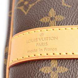 Louis Vuitton Keepall Bandouriere 45 Brown Monogram Leather Travel Bag 