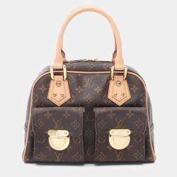  Louis Vuitton Manhattan PM Brown Monogram Canvas Handbag