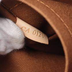 Pre Owned Louis Vuitton Odeon PM Brown Monogram Canvas Crossbody Bag